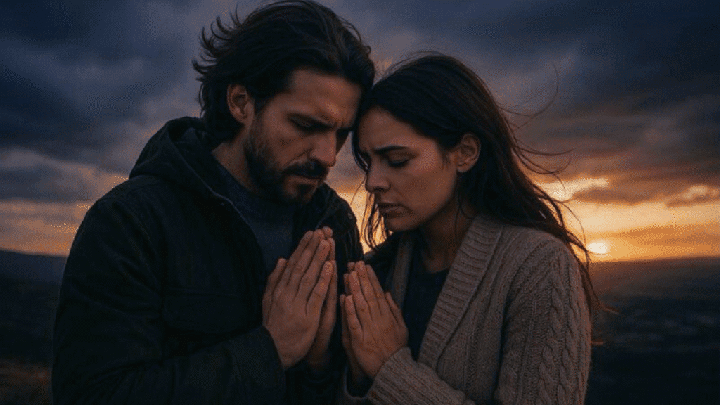 casal orando em tempos de crise